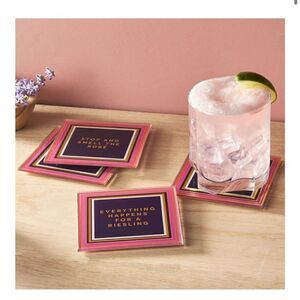 Trina Turk wine enthusiast coaster set NWT - 2 available!